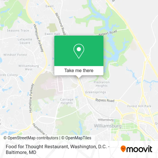 Food for Thought Restaurant map