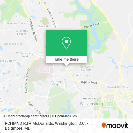 RCHMND Rd + McDonalds map