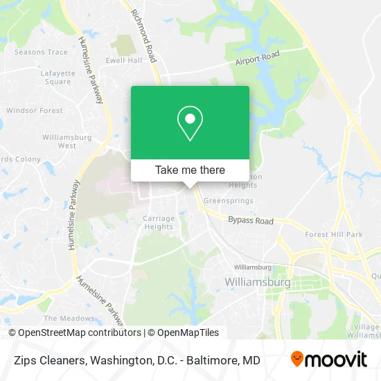 Zips Cleaners map