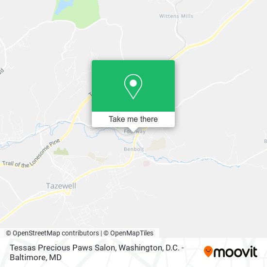 Mapa de Tessas Precious Paws Salon