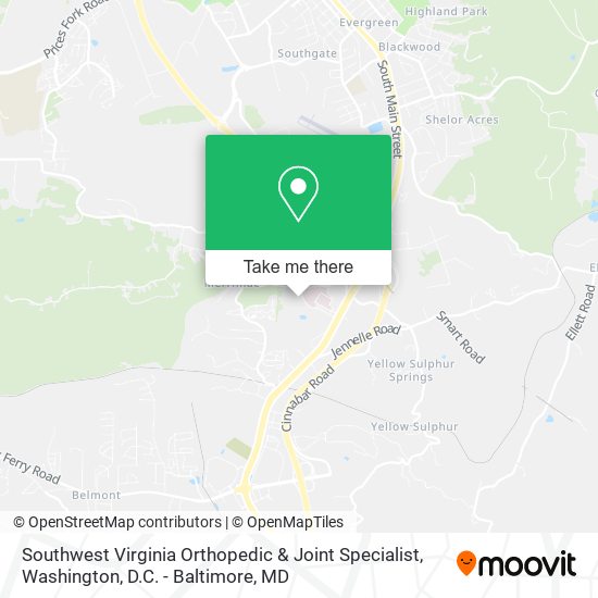 Mapa de Southwest Virginia Orthopedic & Joint Specialist
