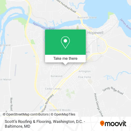 Scott's Roofing & Flooring map