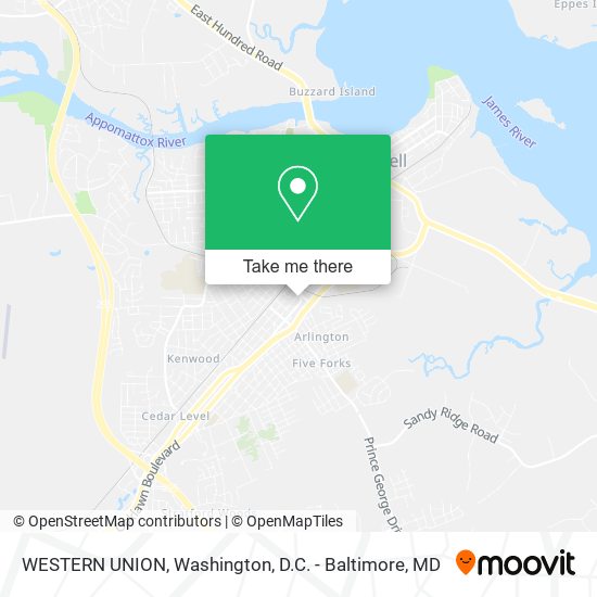 WESTERN UNION map