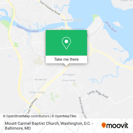 Mount Carmel Baptist Church map