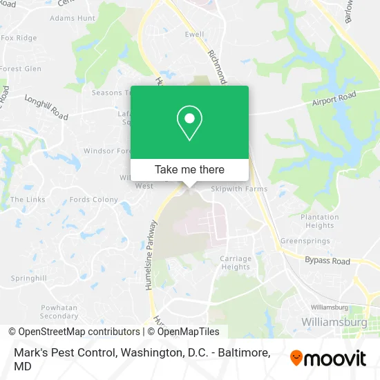 Mark's Pest Control map