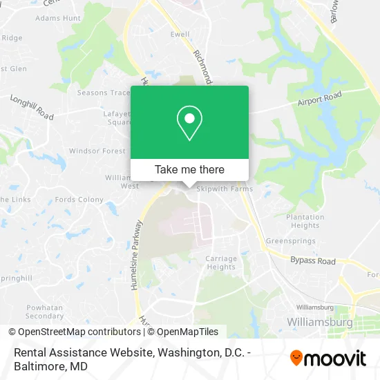 Rental Assistance Website map