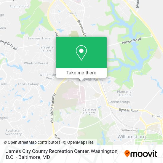 James City County Recreation Center map