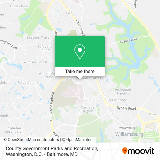 County Government Parks and Recreation map