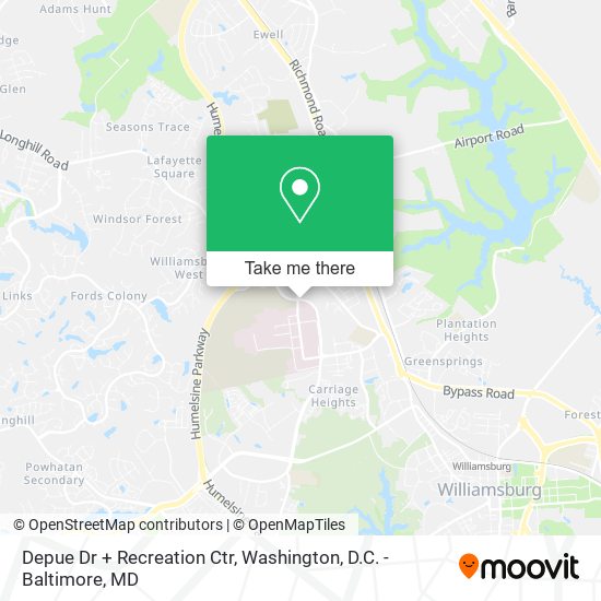 Depue Dr + Recreation Ctr map