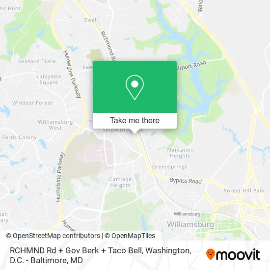 RCHMND Rd + Gov Berk + Taco Bell map