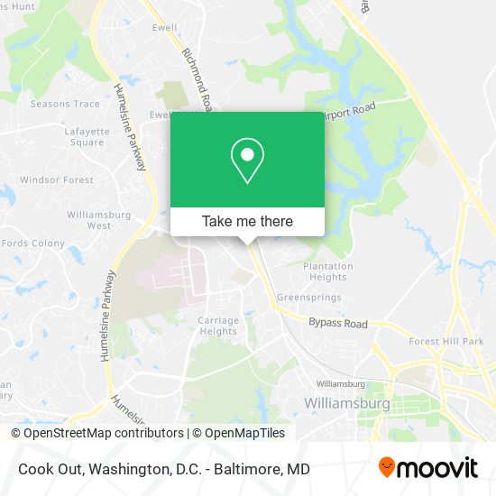 Cook Out map
