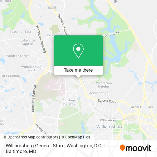 Williamsburg General Store map