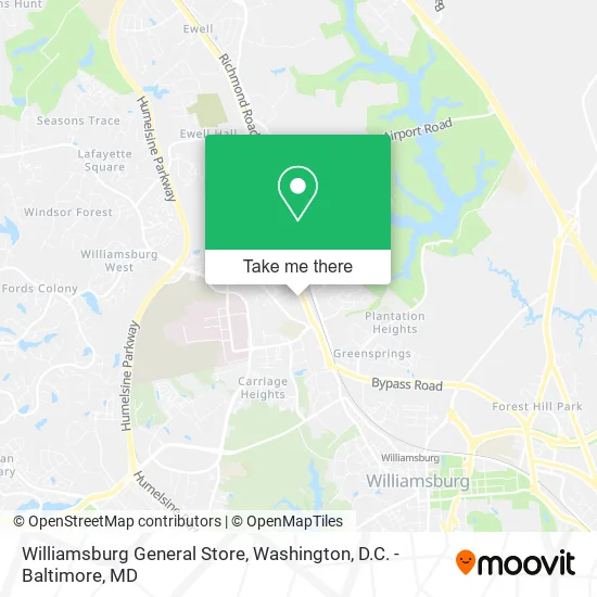 Williamsburg General Store map