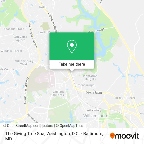 The Giving Tree Spa map