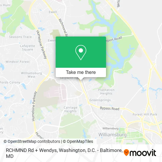 RCHMND Rd + Wendys map