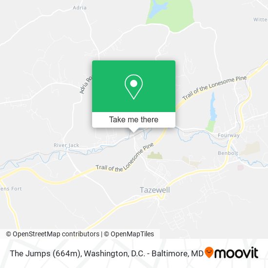 The Jumps (664m) map