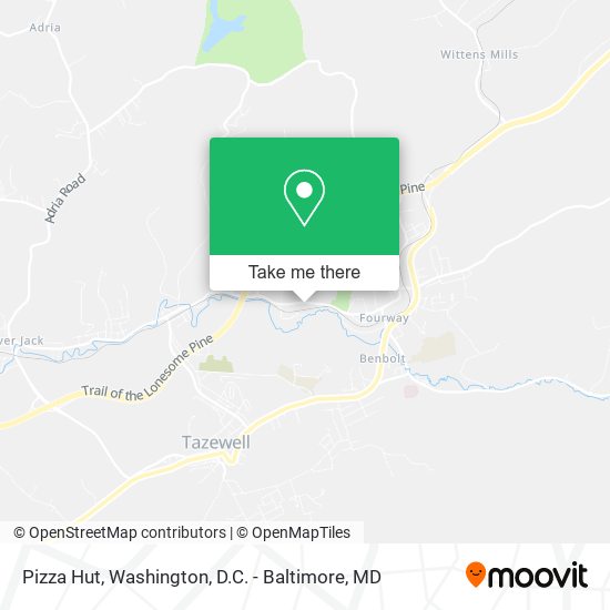 Pizza Hut map