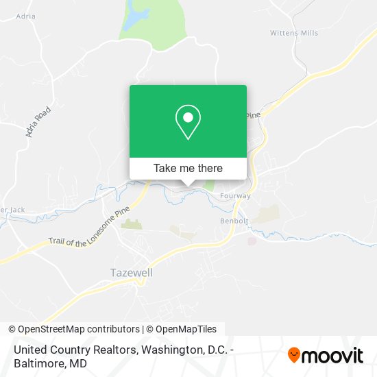 United Country Realtors map