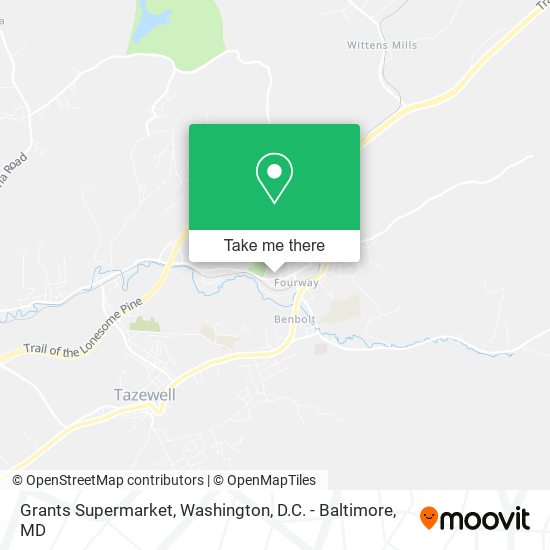 Mapa de Grants Supermarket