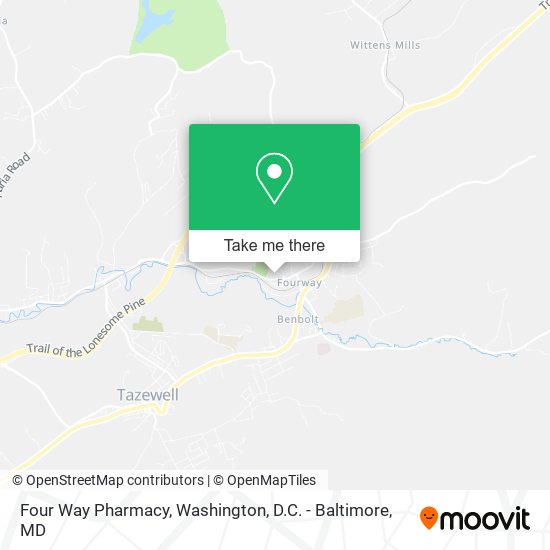 Four Way Pharmacy map
