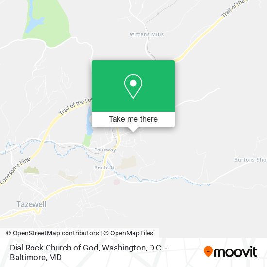 Dial Rock Church of God map