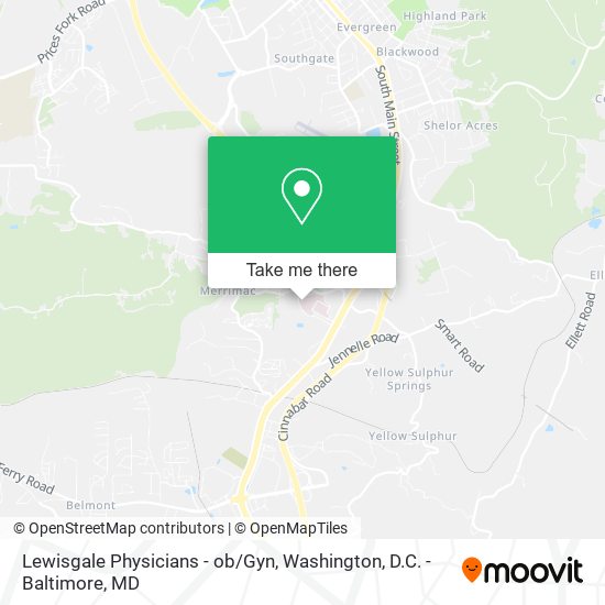 Lewisgale Physicians - ob/Gyn map