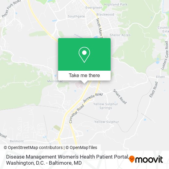 Disease Management Women's Health Patient Portal map