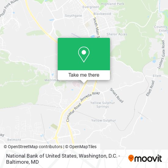 Mapa de National Bank of United States