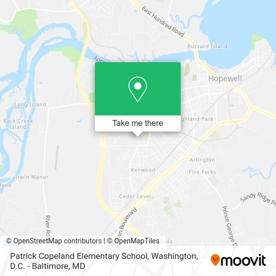 Patrick Copeland Elementary School map