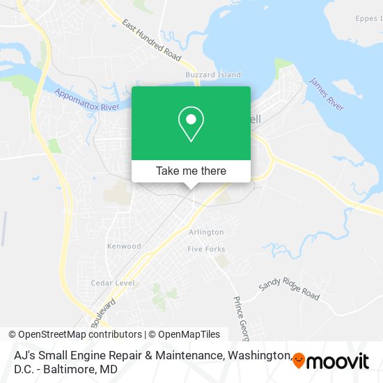 AJ's Small Engine Repair & Maintenance map