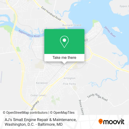 AJ's Small Engine Repair & Maintenance map