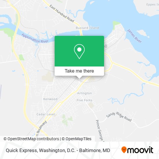 Quick Express map