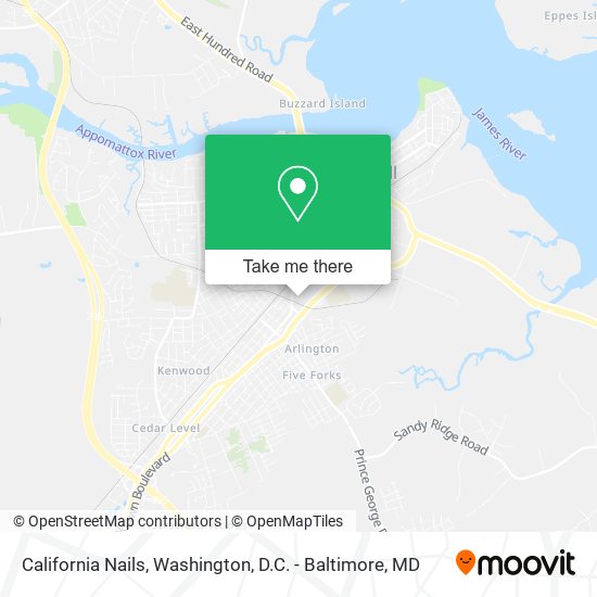 California Nails map