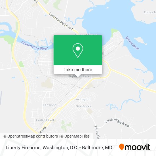 Liberty Firearms map