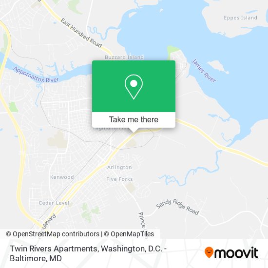 Twin Rivers Apartments map