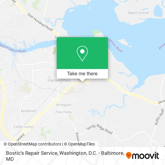 Bostic's Repair Service map