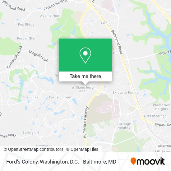 Ford's Colony map