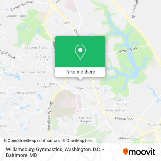 Mapa de Williamsburg Gymnastics