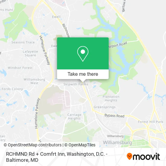 RCHMND Rd + Comfrt Inn map