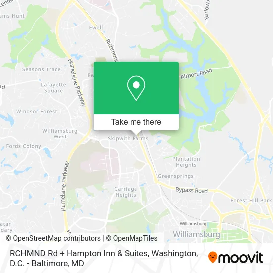 RCHMND Rd + Hampton Inn & Suites map