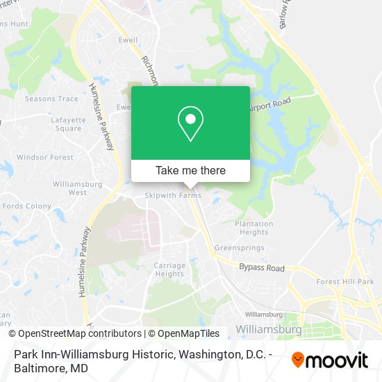 Park Inn-Williamsburg Historic map