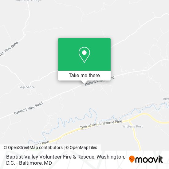Baptist Valley Volunteer Fire & Rescue map