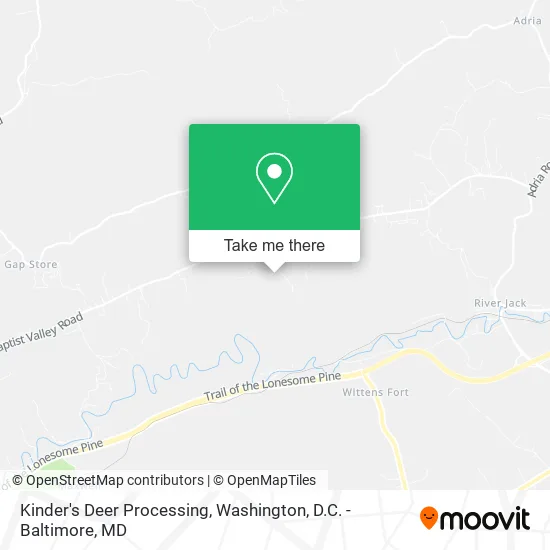 Kinder's Deer Processing map