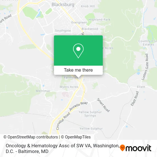 Oncology & Hematology Assc of SW VA map