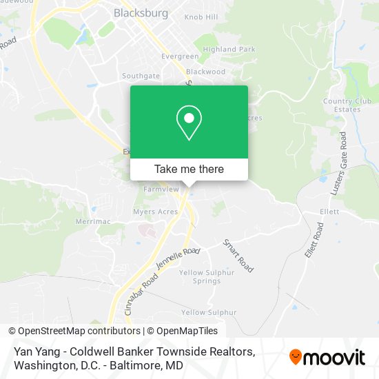 Yan Yang - Coldwell Banker Townside Realtors map