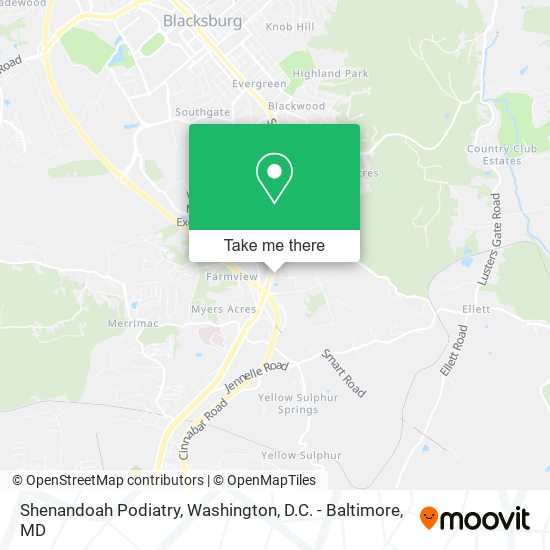 Shenandoah Podiatry map