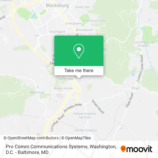 Pro Comm Communications Systems map