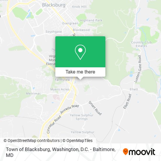 Town of Blacksburg map