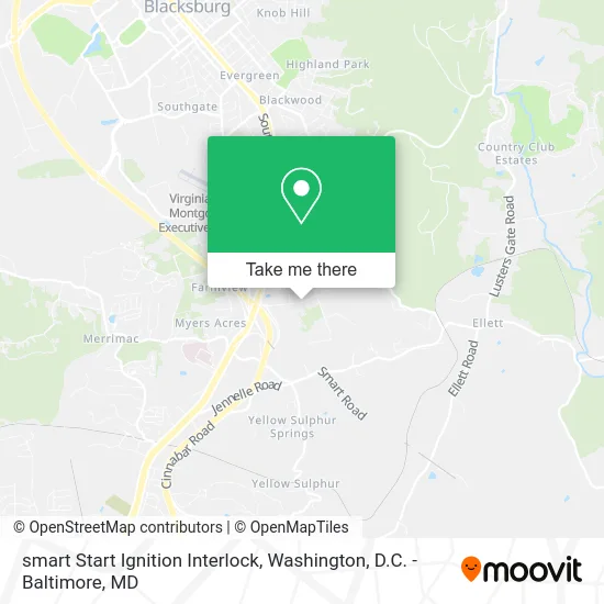 smart Start Ignition Interlock map