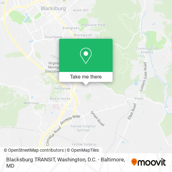 Blacksburg TRANSIT map